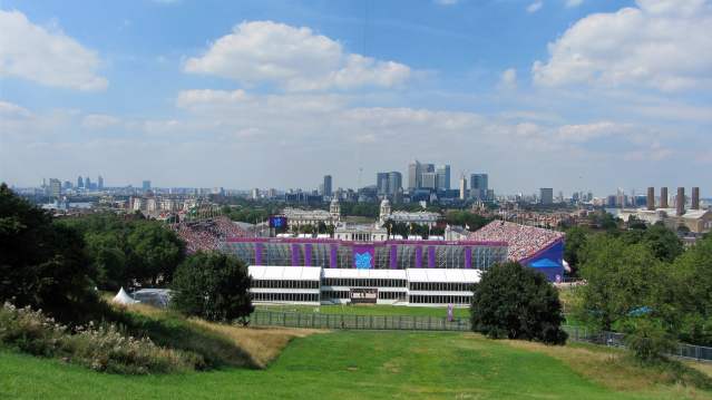 View of stadium from Greenwich Park