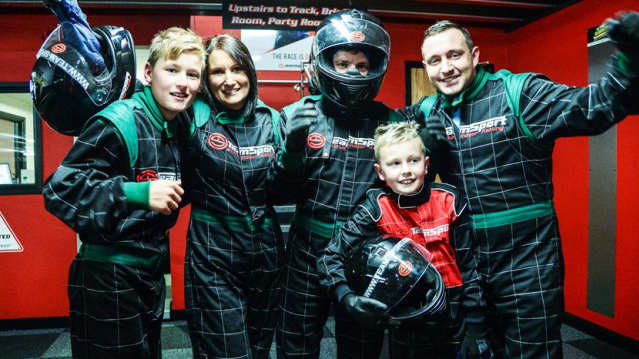 Family at Teamsport Indoor Karting Harlow