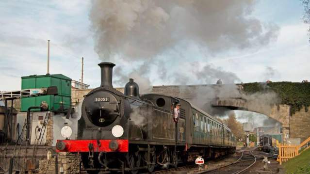Steam train at Swanage Railway