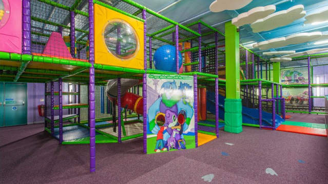 Indoor soft play frame at Monster Mayhem in Birmingham