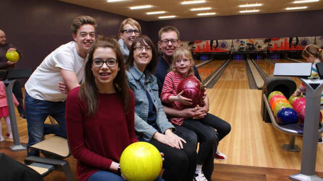 Family bowling at YMCA Bowl in Thornton Cleveleys