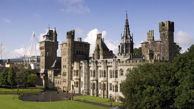 Outside view of Cardiff Castle