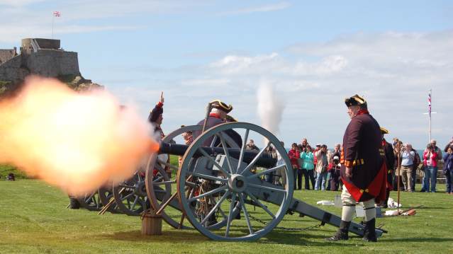 Cannon fired at Elizabeth Castle in Jersey