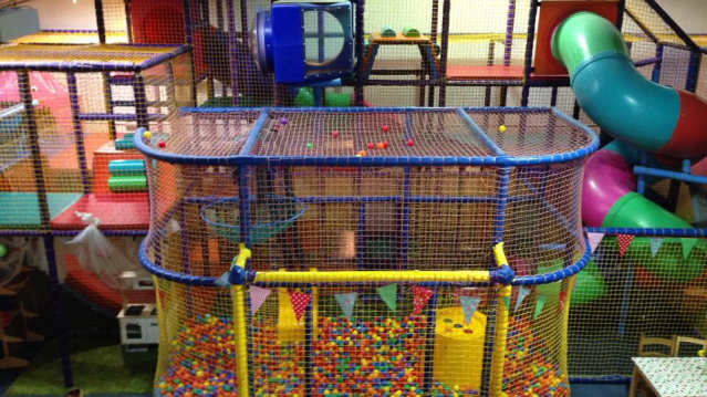 Indoor soft play frame at Chuckles Play Centre in Chesterfield