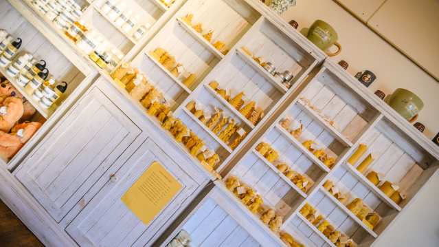 Honey products at Quince Honey Farm in South Molton