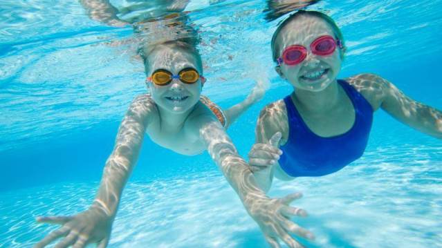 Kids in swimming pool at Windsor Leisure Centre