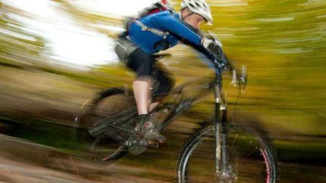 Mountain biker at 7stanes Glentrool in Newton Stewart