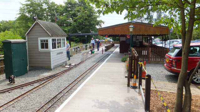 Train station at Eachills Wood Railway in Sutton Coldfield