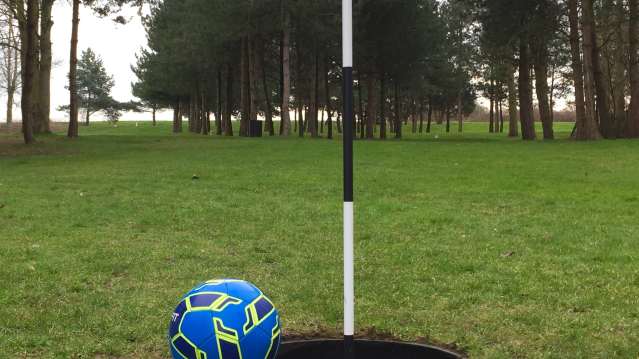 FootGolf hole at Formby FootGolf Centre