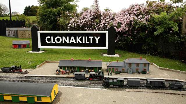 Model train station at West Cork Model Railway Village in Clonakilty