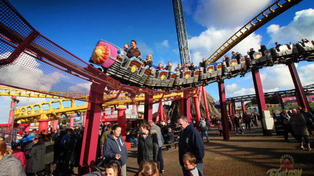 Families enjoying rides at Fantasy Island in Skegness