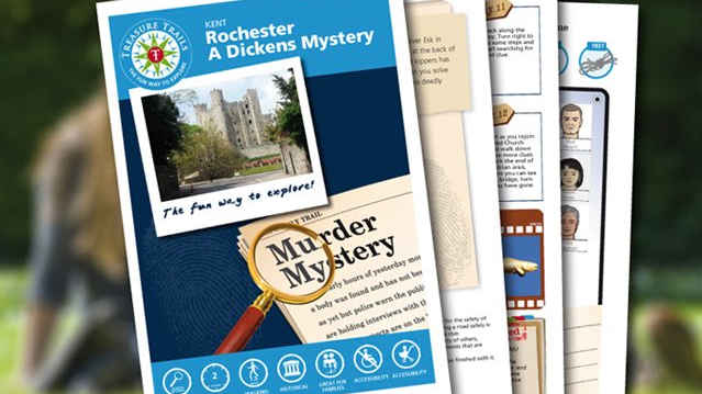 Map and booklet for The Rochester Mystery Trail