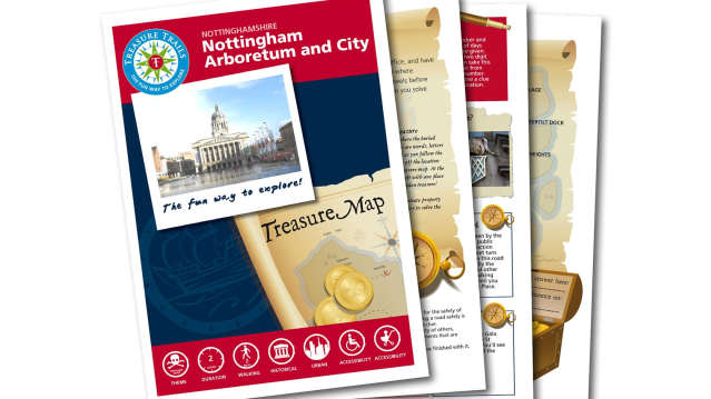 Map and booklet for Nottingham Treasure Hunt Trail