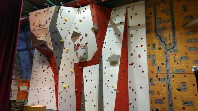 Climbing wall at The Sands Centre in Carlisle