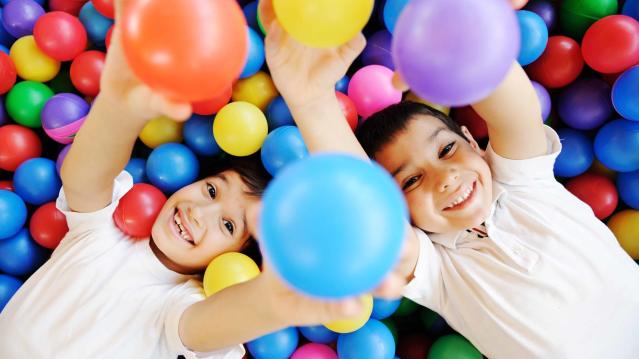 Kids in ball pit at Carnival Pool in Wokingham