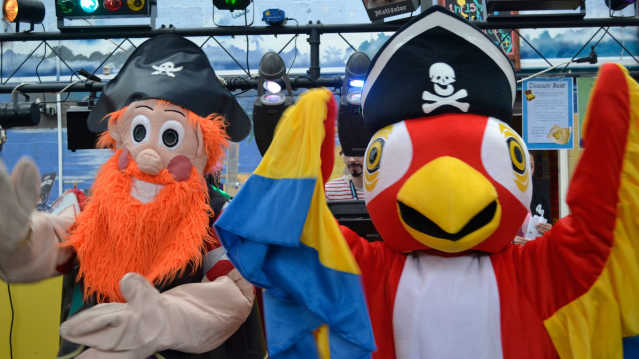 Mascots at Jolly Roger Adventure in Swindon
