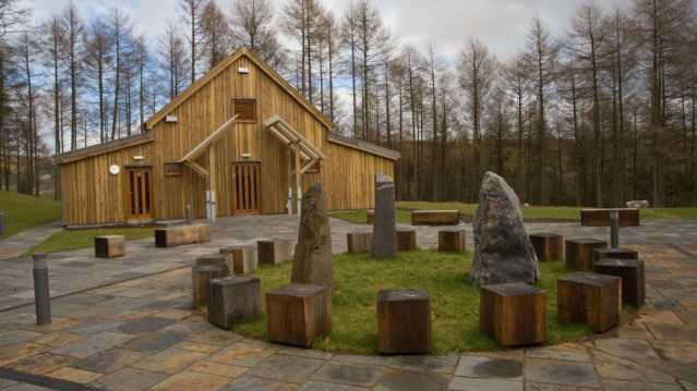 Outside view of Garwnant Visitor Centre in Merthyr Tydfil