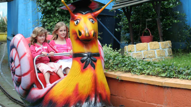 Kids on ride at Pleasure Beach in Great Yarmouth