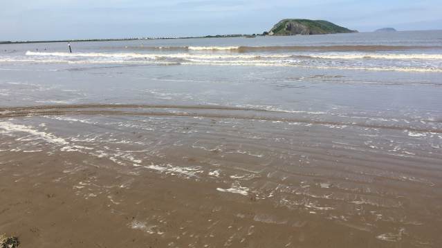 View of Uphill Slipway Beach at Weston Super Mare