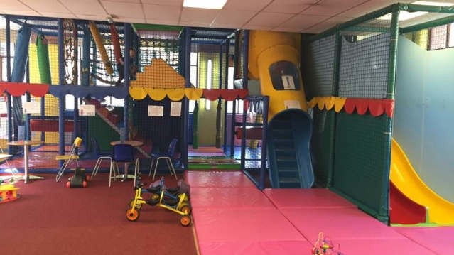 Indoor soft play frame at The Play Mill in Bonsall