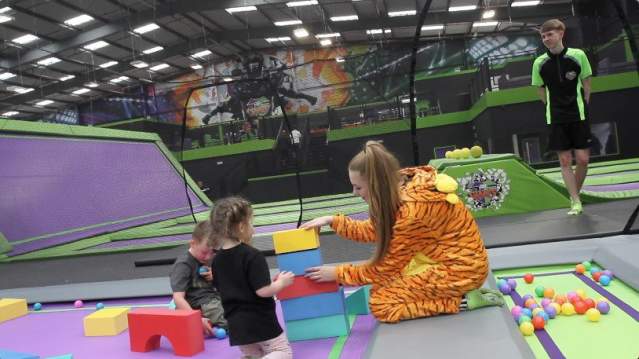 Kids playing at Jump Giants West London in Slough