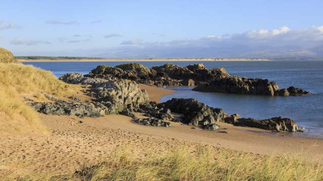 Clear day at Llanddwyn Bay in Anglesey