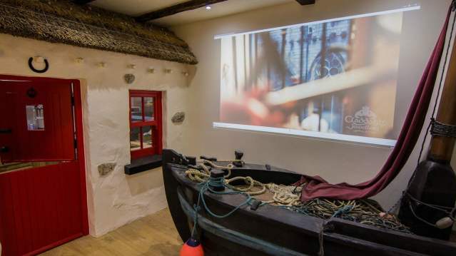 The boat and interactive displays at the legend of the claddagh ring