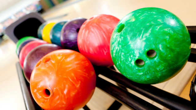 Bowling balls at Meridian Leisure Park in Leicester