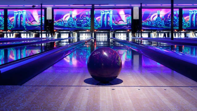 Bowling ball and alley at Roll N Bowl in Portlaoise
