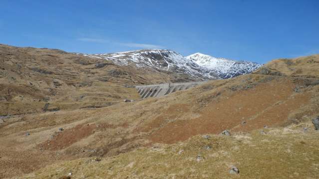 Clear day at Cruachan Hollow Mountain in Dalmally