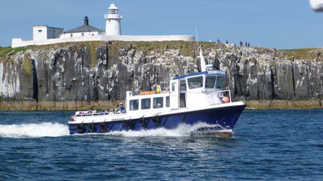 Passengers on Farne Islands cruise in Seahouses