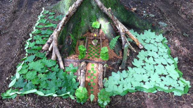 Fairy house at Sandall Beat Wood in Doncaster
