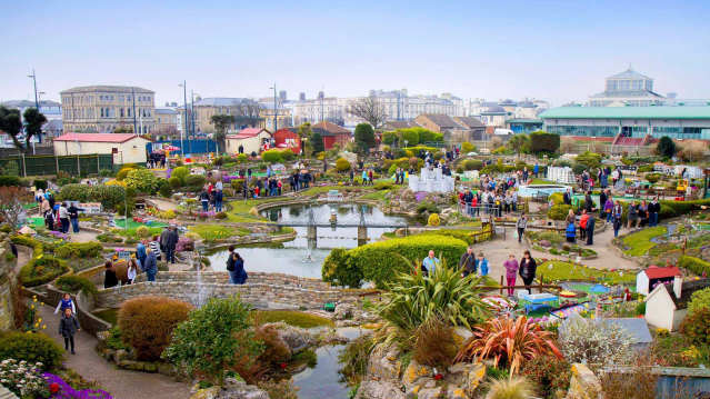 Families at Merrivale Model Village in Great Yarmouth