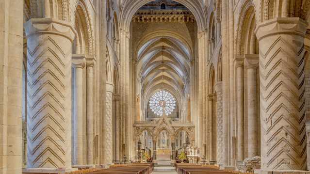 Inside view of Durham Cathedral
