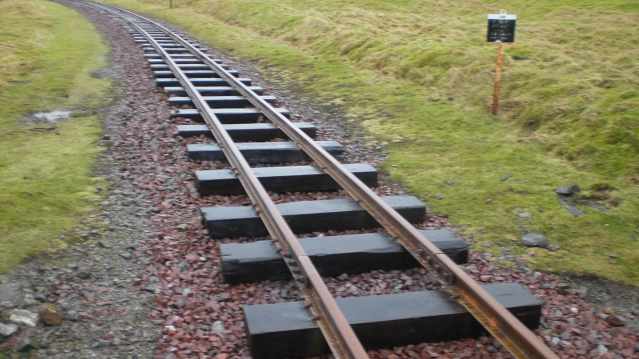 Train tracks at The Leadhills and Wanlockhead Railway