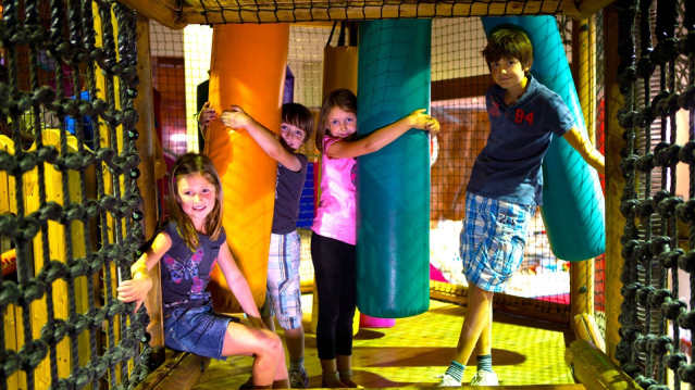 Kids on soft play frame at Kidspace Croydon