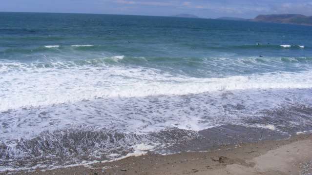 Sea at Hells Mouth Beach in Abersoch
