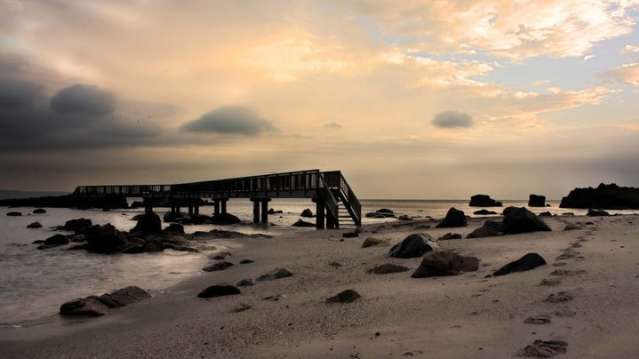 Dock at Ballycastle Beach
