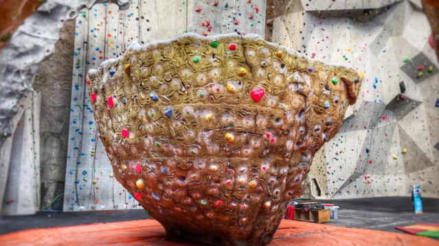 Climbing wall at Edinburgh International Climbing Arena