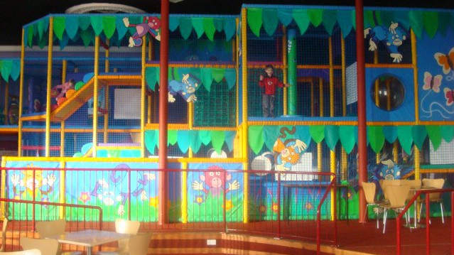 Indoor soft play frame at Cheeky Monkeys Montrose