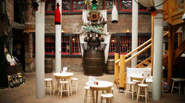 Cafe area at The Rum Story in Whitehaven