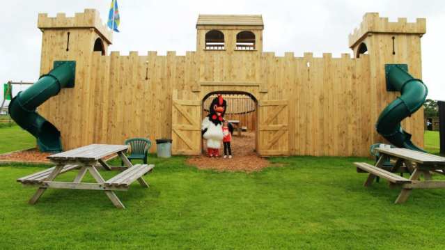 Adventure playground at Clerkenhill Adventure Farm in Haverfordwest