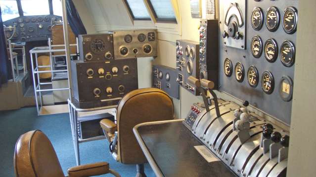Control room at Foynes Flying Boat Museum in Limerick