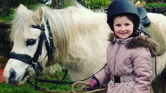 Girl with pony at Island View Riding Stables in Ballyshannon