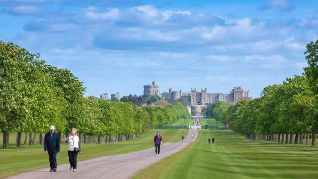 Walking path at Windsor Great Park in Englefield Green
