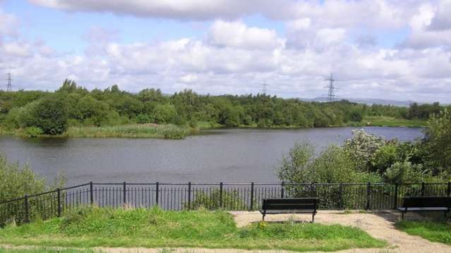 Lake at Blackleach Country Park in Walkden