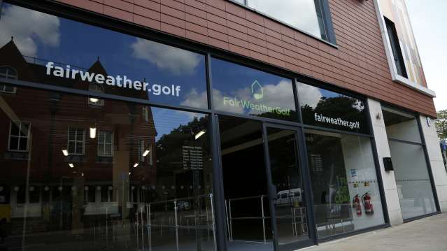 Entrance to FairWeather Golf in Camberley