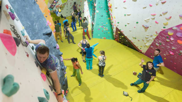 People climbing at 3 Wise Monkeys Climbing in Fort William