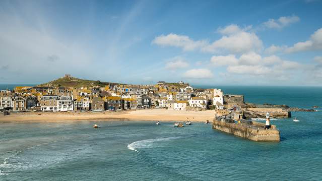 Houses on St Ives Bay