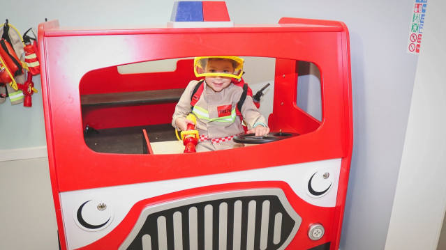 A little boy playing at The Secret Village in Hull. Photo Credit: The Secret Village website